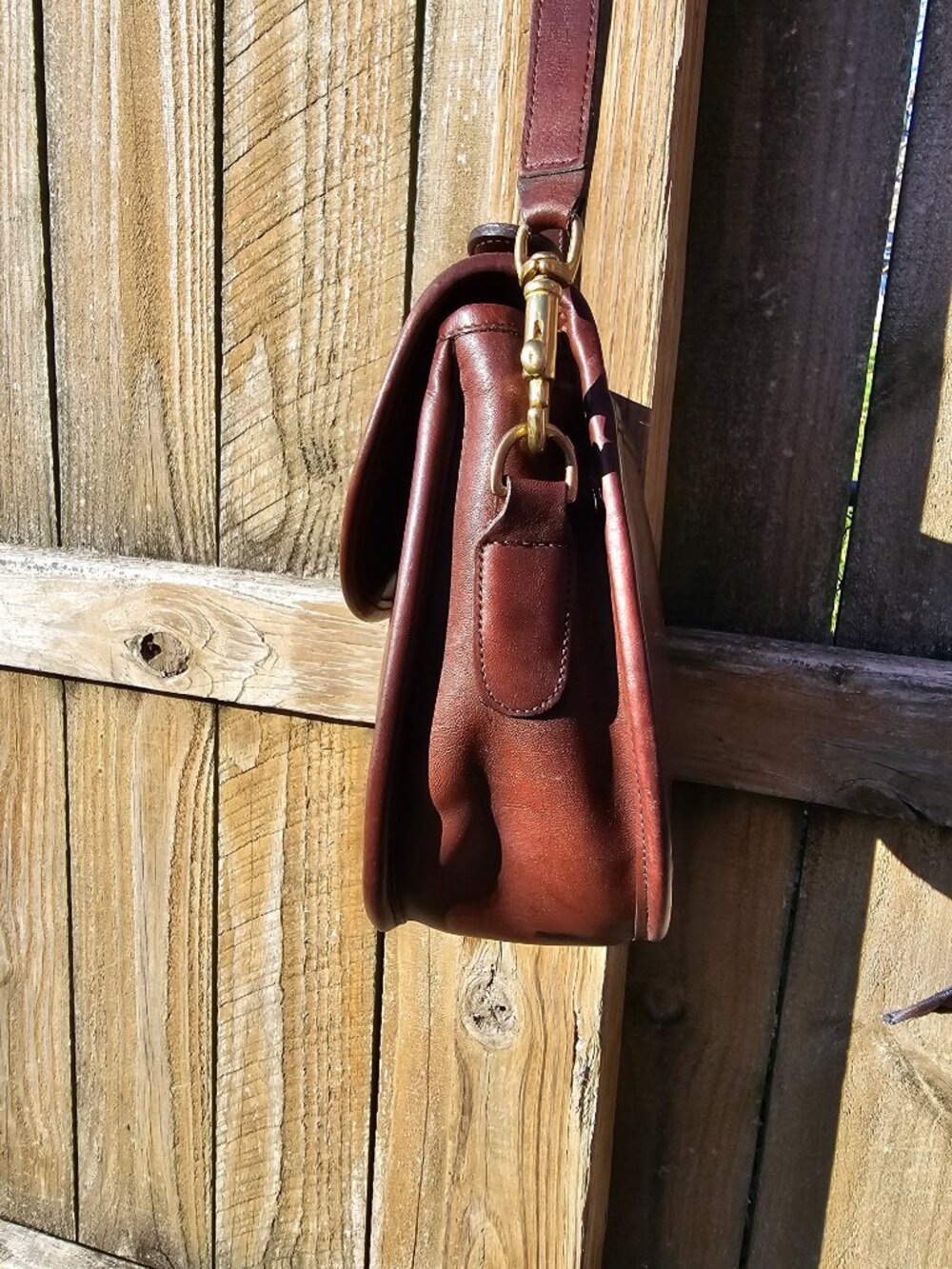 Vintage Coach Plaza Bag #9860 Mahogany Made In USA Year 1989 - Picture 7 of 13